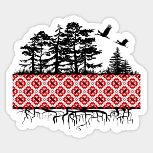 My roots. Slavic, Belarusian pattern. Sticker